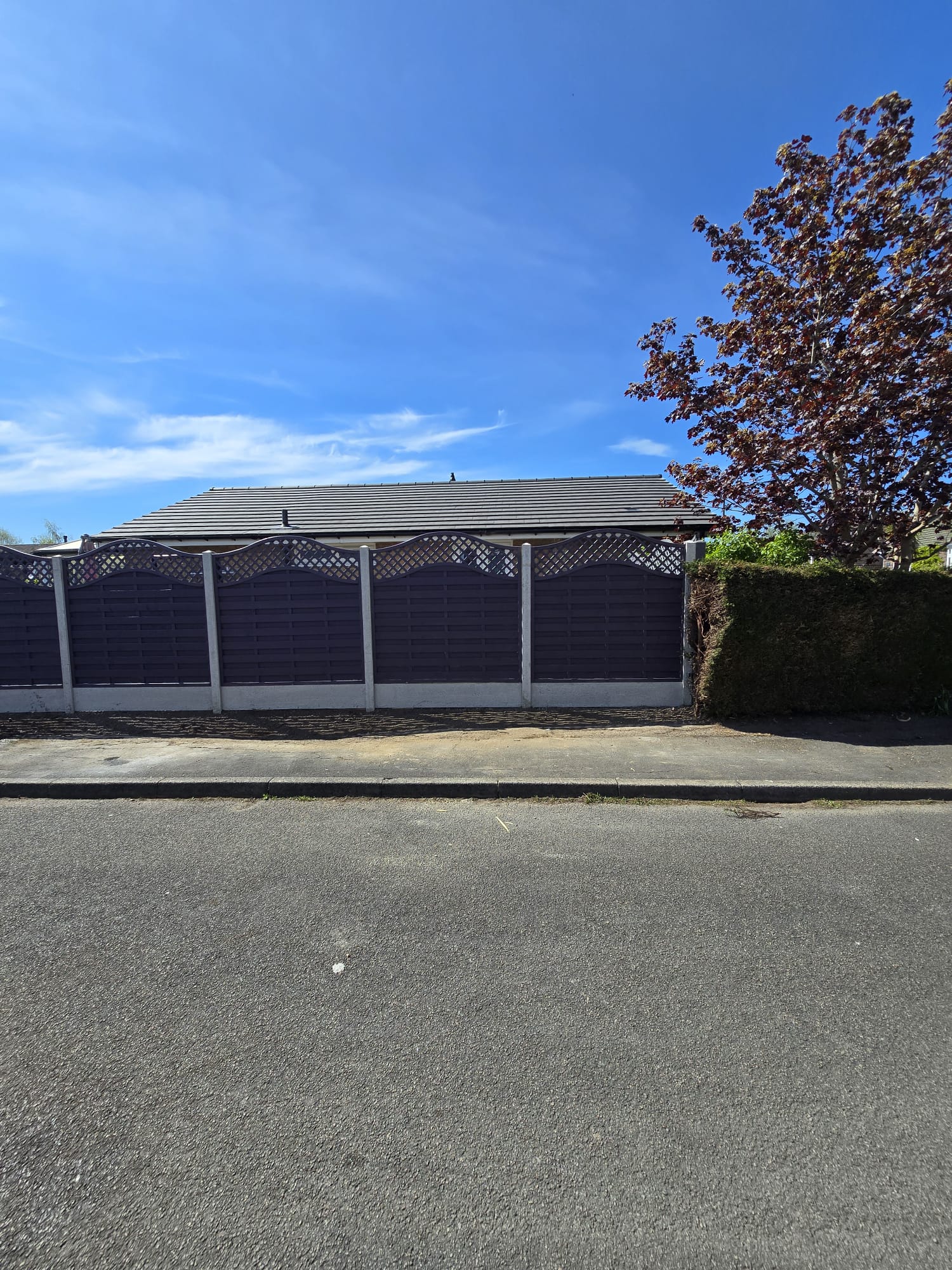 Four-bay carport with lattice top